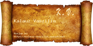 Kalauz Vaszilia névjegykártya